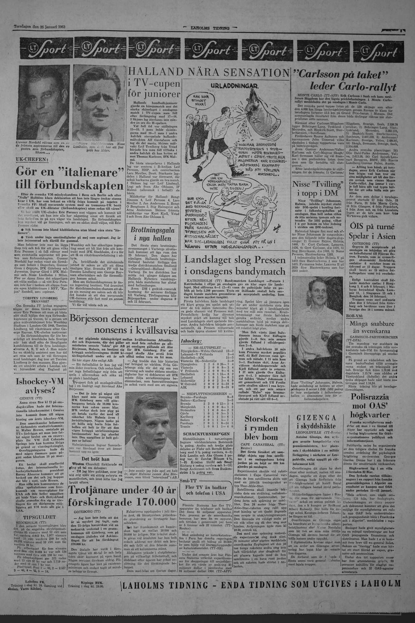 Laholms Tidning Torsdag 25 januari 1962, sida 5