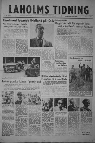 Förstasidan, Onsdag 25 juli 1962