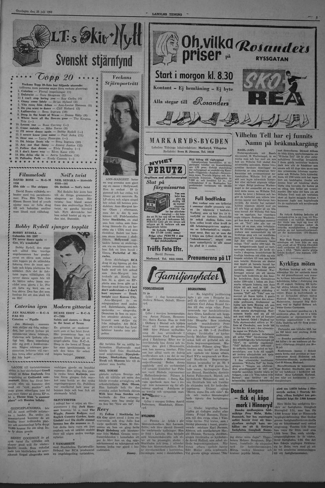 Laholms Tidning Onsdag 25 juli 1962, sida 3