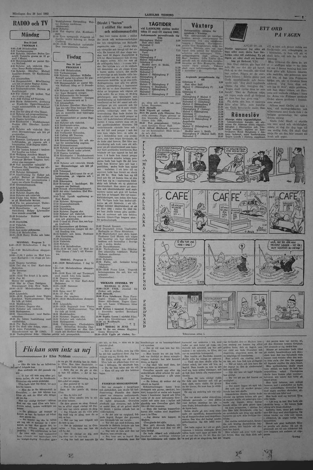 Laholms Tidning Måndag 25 juni 1962, sida 7
