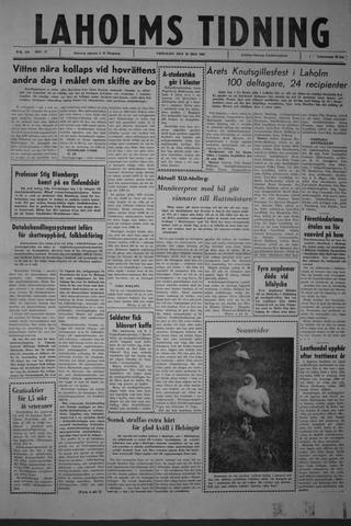 Förstasidan, Fredag 25 maj 1962