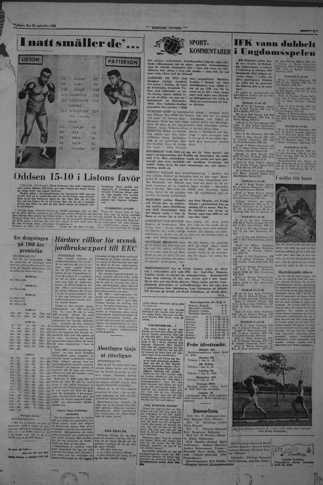 Laholms Tidning Tisdag 25 september 1962, sida 5