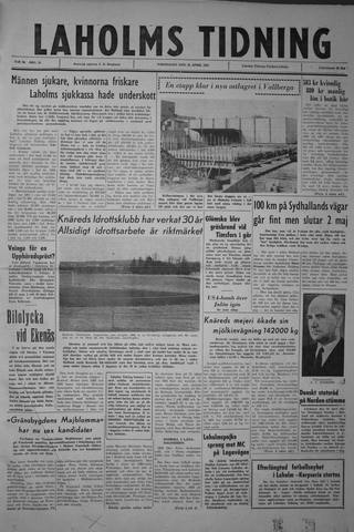 Förstasidan, Torsdag 26 april 1962