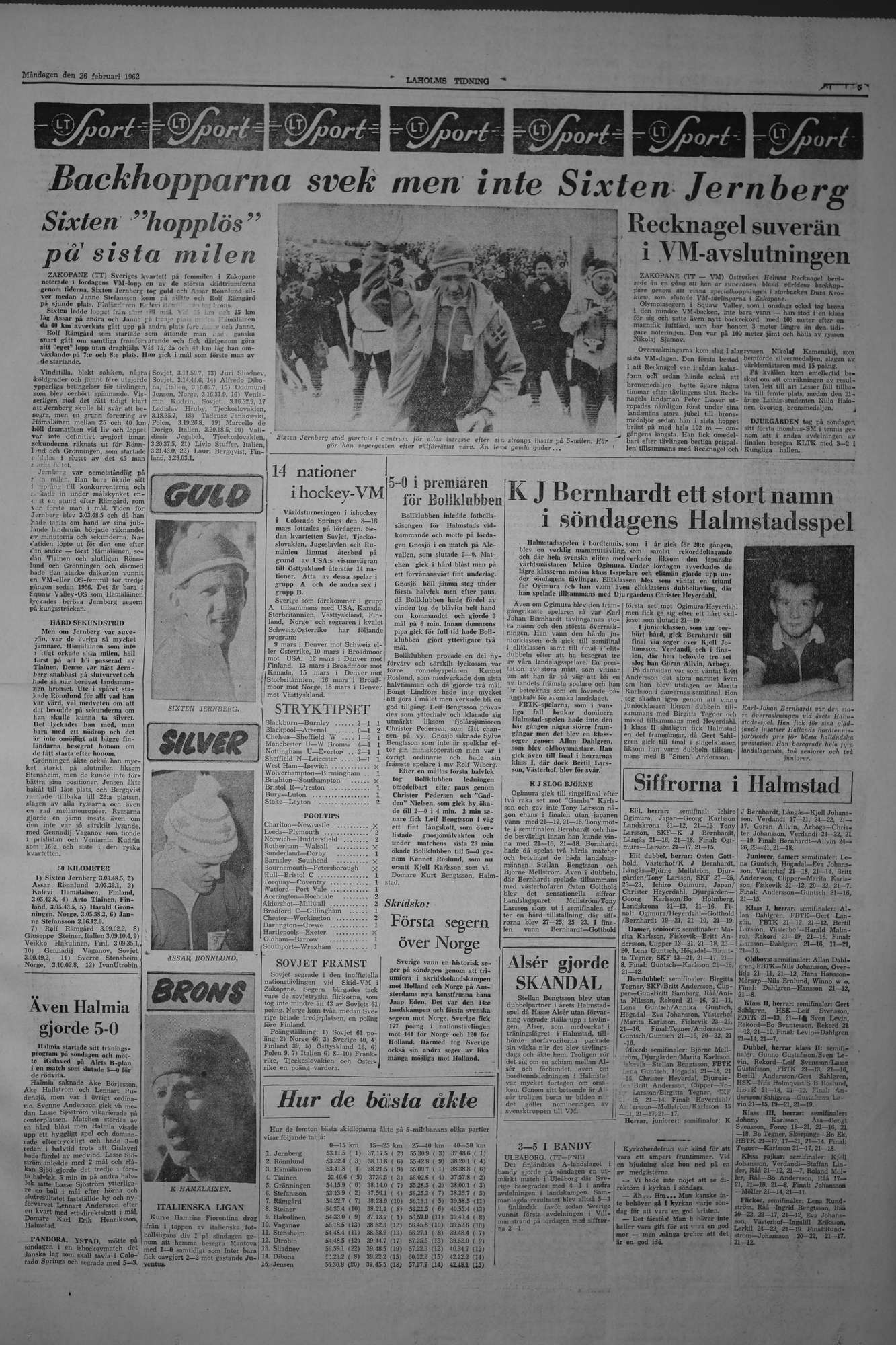 Laholms Tidning Måndag 26 februari 1962, sida 5