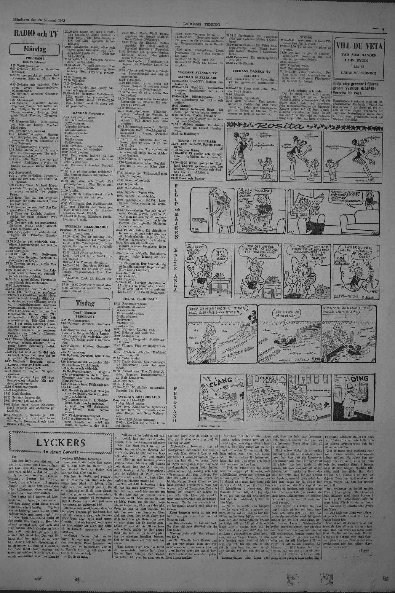 Laholms Tidning Måndag 26 februari 1962, sida 7