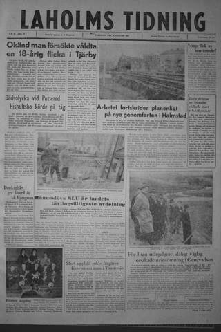 Förstasidan, Fredag 26 januari 1962