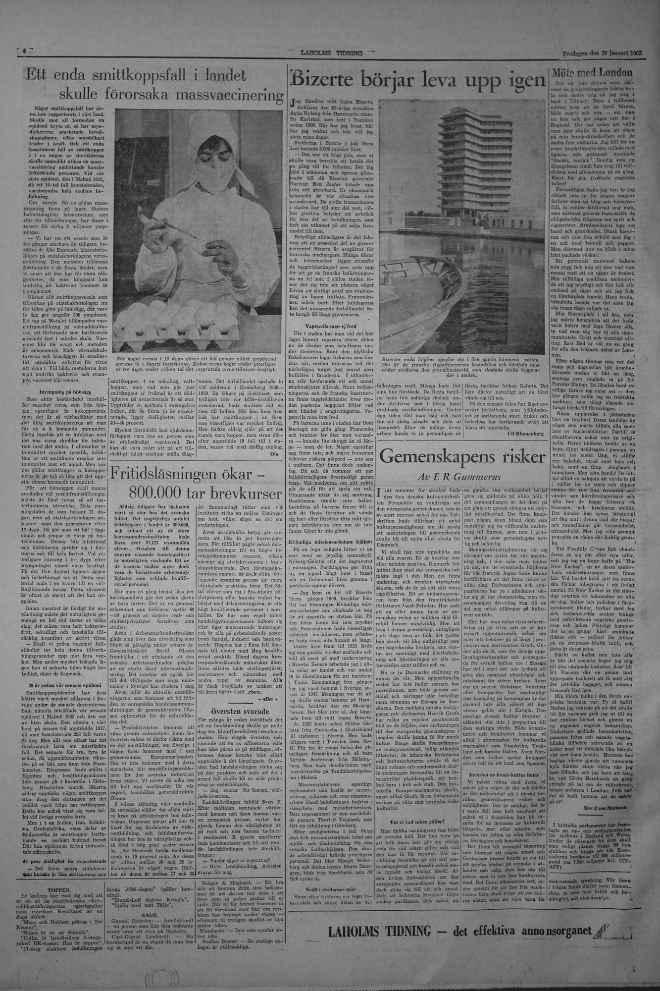 Laholms Tidning Fredag 26 januari 1962, sida 4