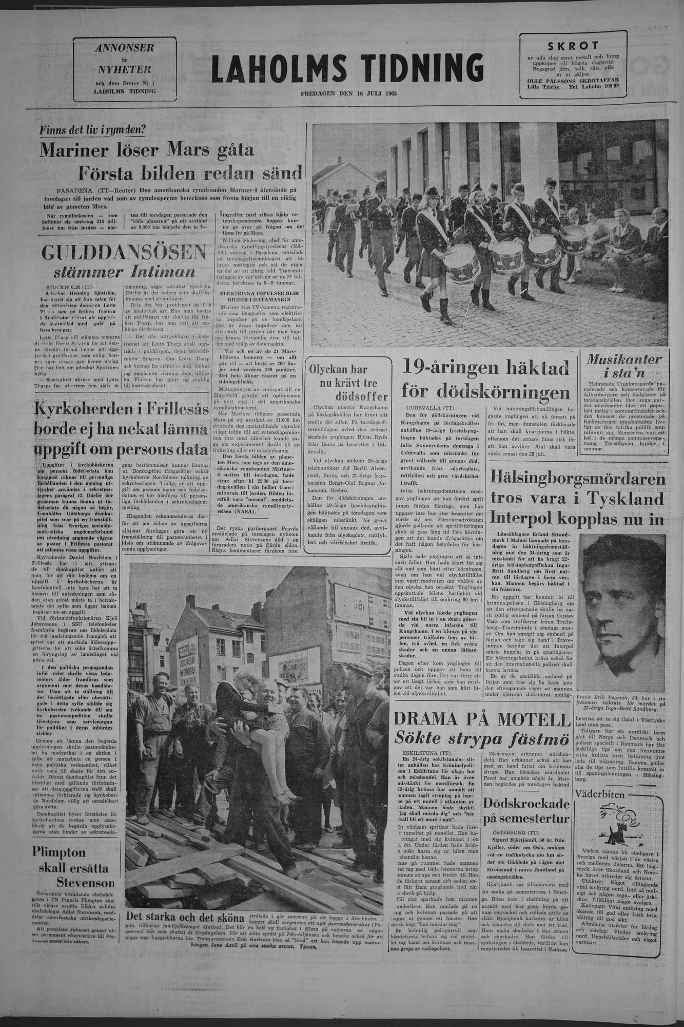 Laholms Tidning Fredag 16 juli 1965, sida 8