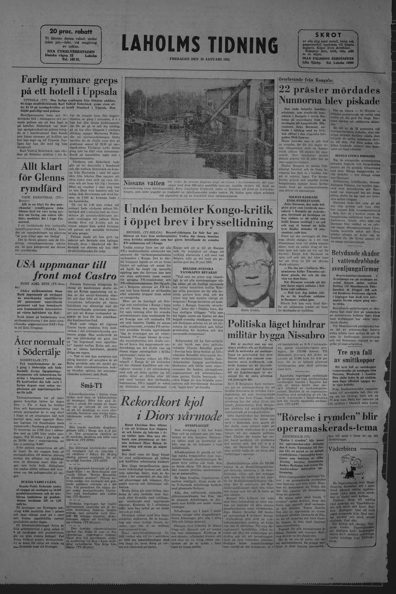 Laholms Tidning Fredag 26 januari 1962, sida 8