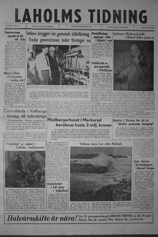 Förstasidan, Tisdag 26 juni 1962