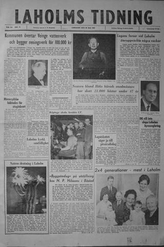 Förstasidan, Lördag 26 maj 1962