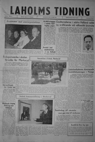Förstasidan, Måndag 26 mars 1962