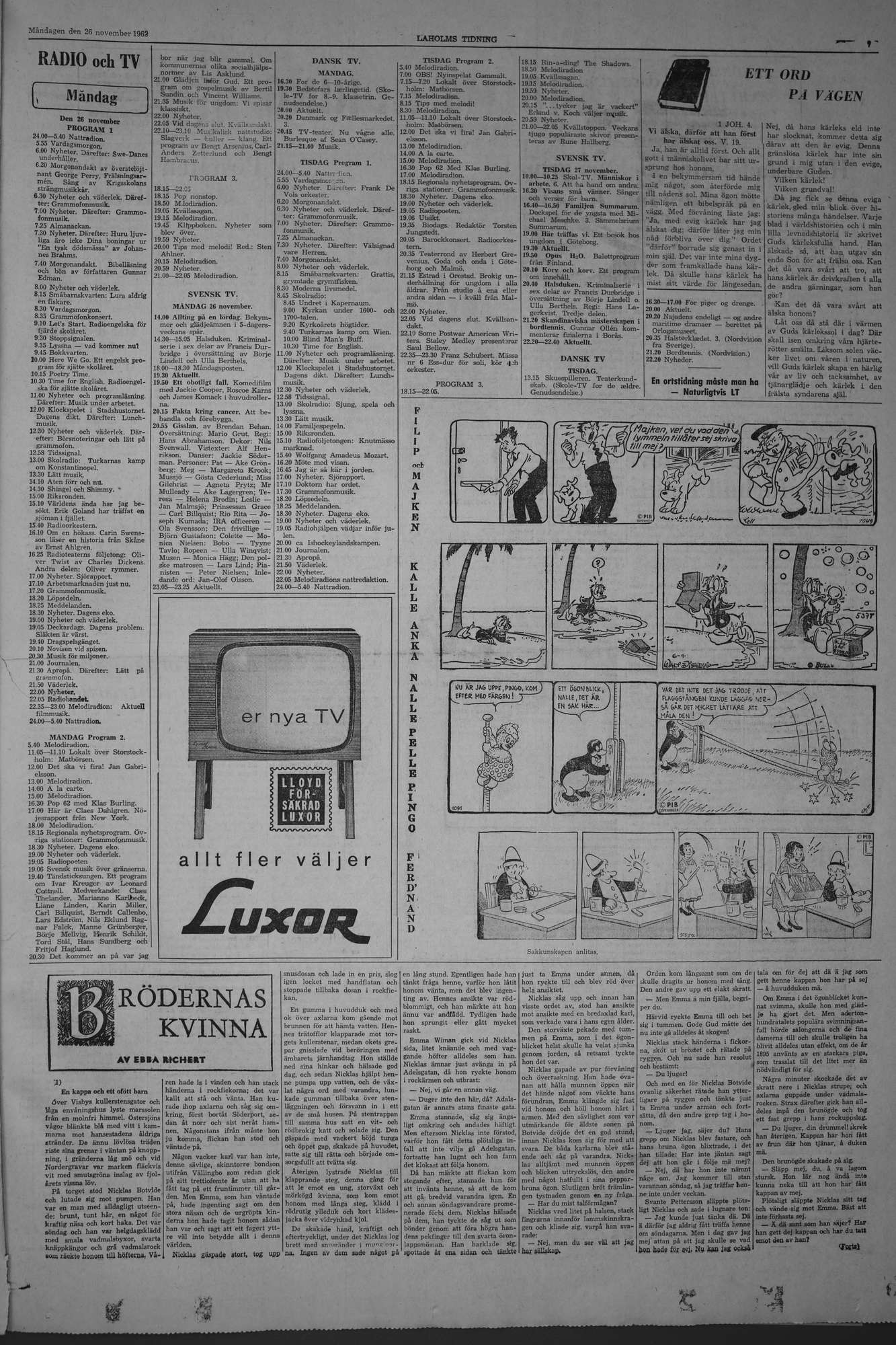 Laholms Tidning Måndag 26 november 1962, sida 7