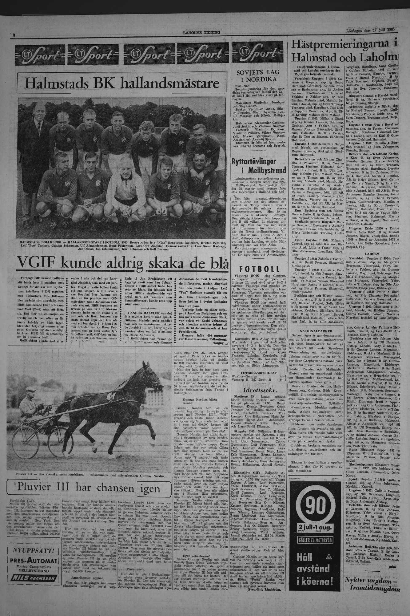 Laholms Tidning Lördag 17 juli 1965, sida 6
