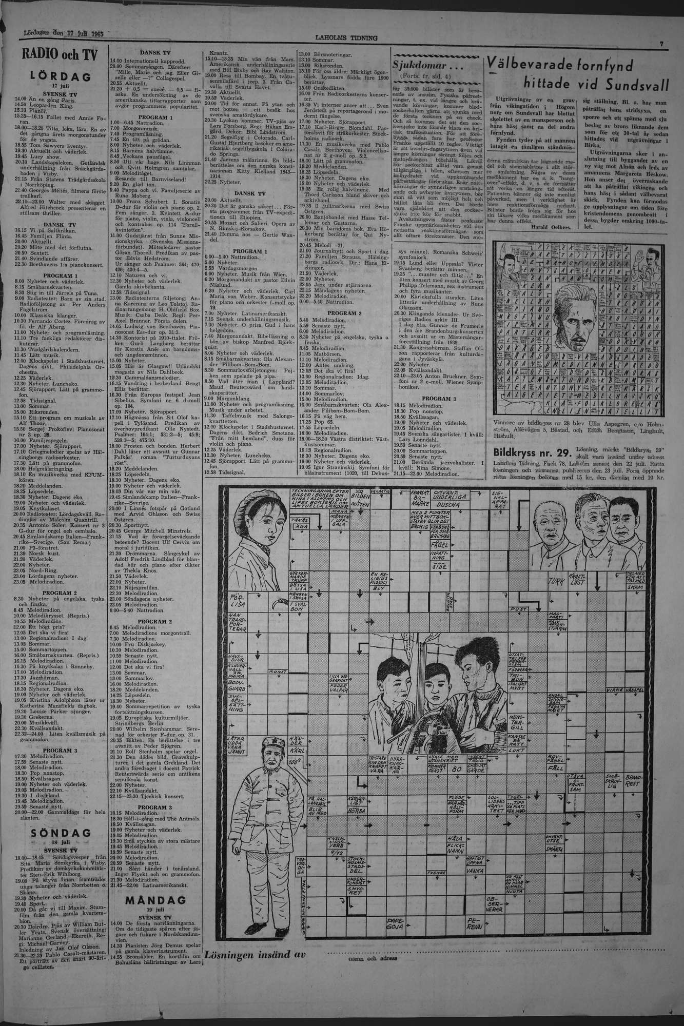Laholms Tidning Lördag 17 juli 1965, sida 7
