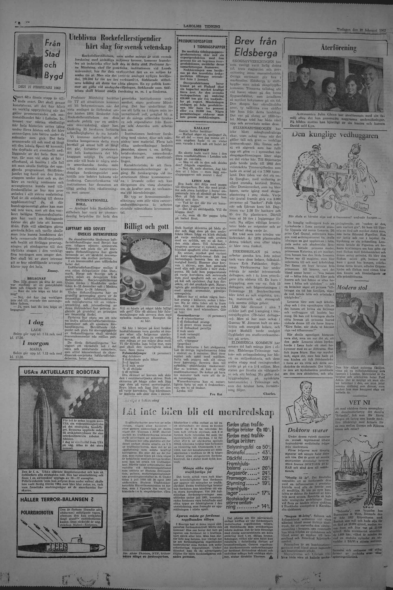 Laholms Tidning Tisdag 27 februari 1962, sida 6