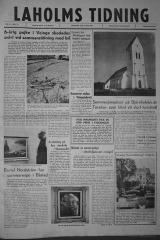 Förstasidan, Fredag 27 juli 1962