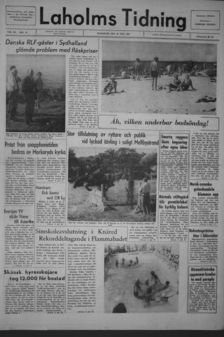 Förstasidan, Måndag 19 juli 1965