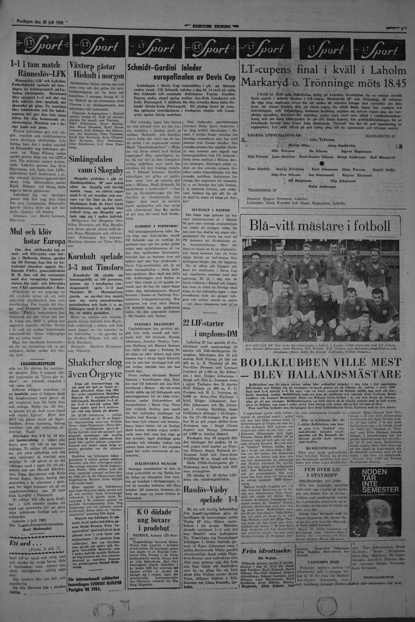 Laholms Tidning Fredag 27 juli 1962, sida 5