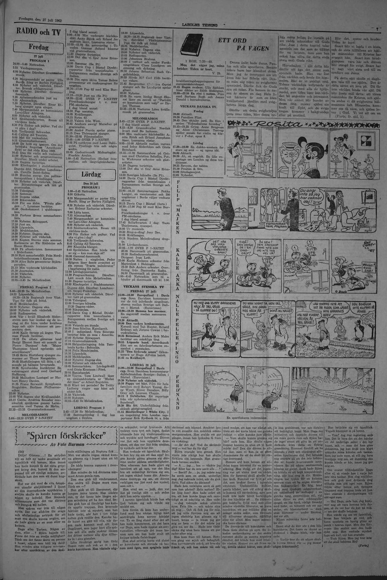 Laholms Tidning Fredag 27 juli 1962, sida 7