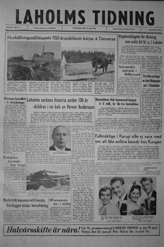 Förstasidan, Onsdag 27 juni 1962
