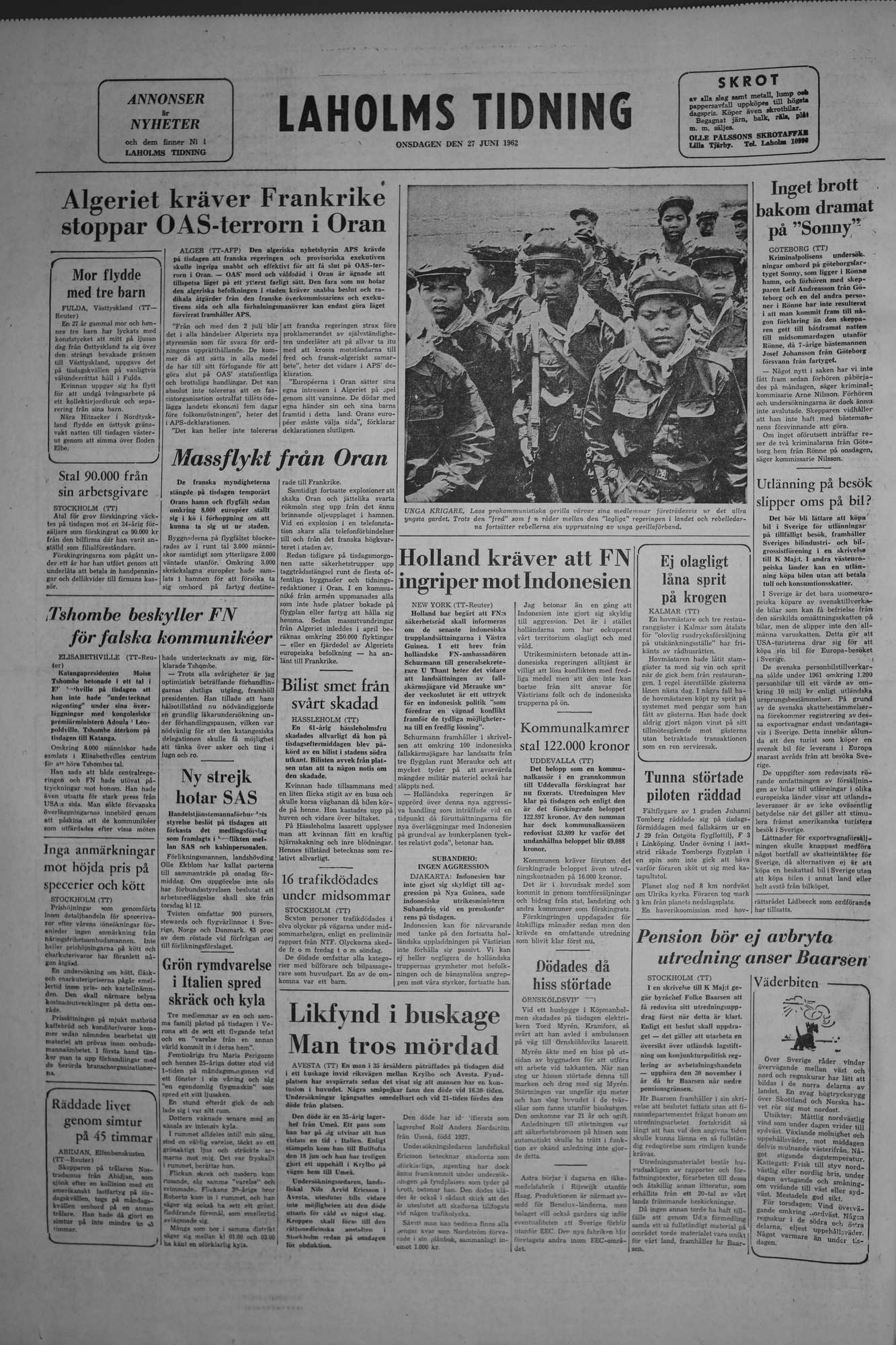 Laholms Tidning Onsdag 27 juni 1962, sida 8