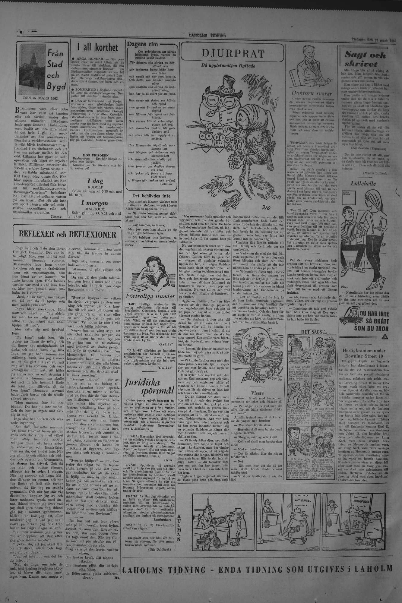 Laholms Tidning Tisdag 27 mars 1962, sida 6