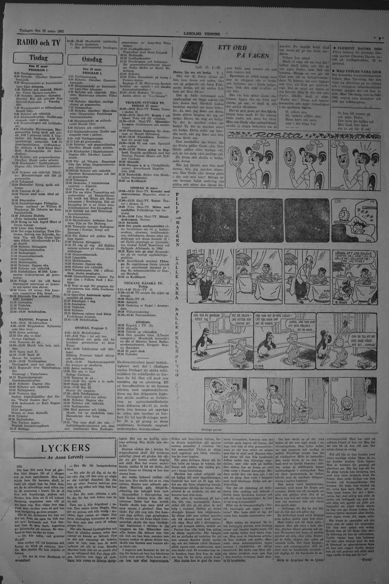 Laholms Tidning Tisdag 27 mars 1962, sida 7