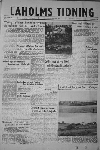 Förstasidan, Tisdag 28 augusti 1962