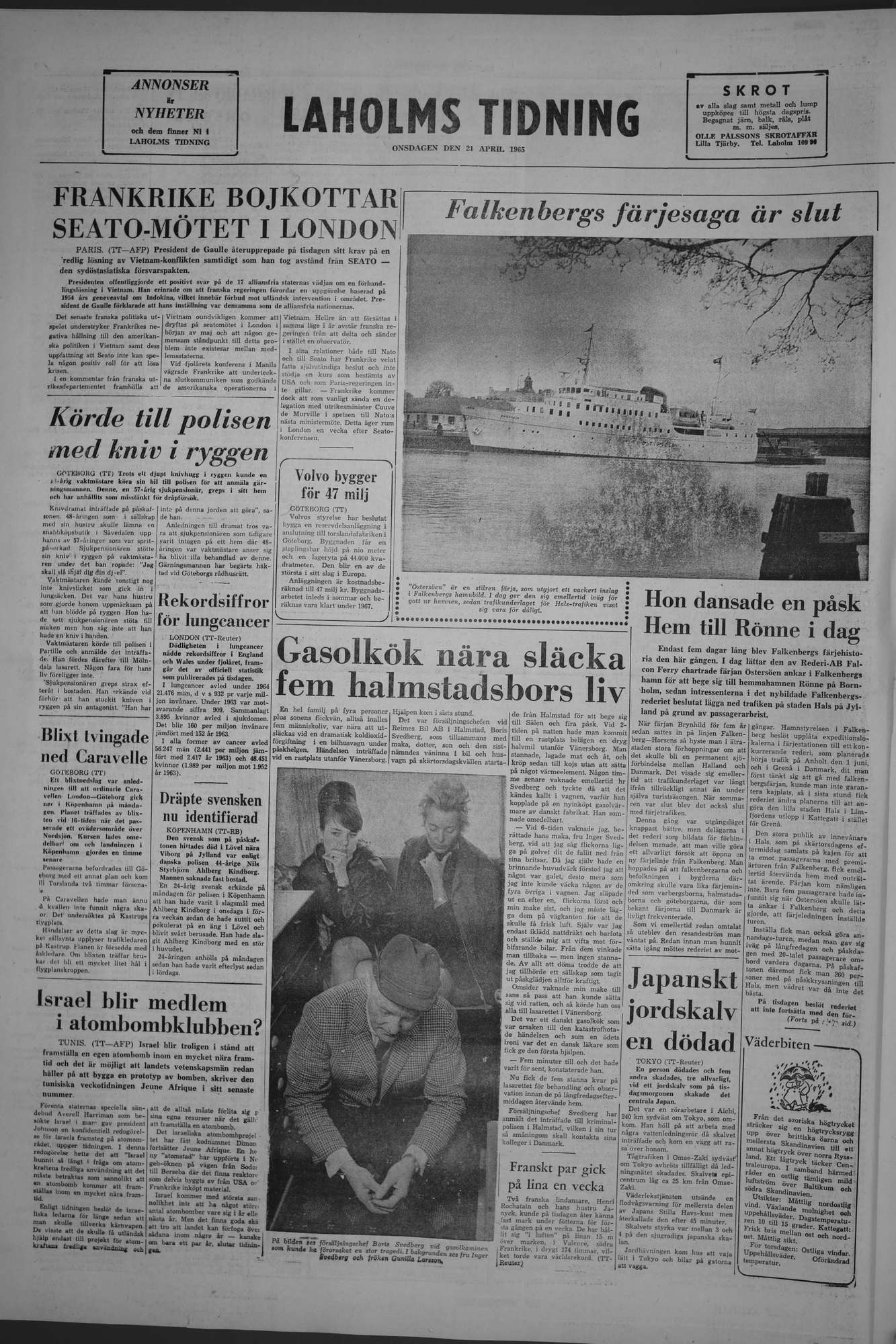 Laholms Tidning Onsdag 21 april 1965, sida 8