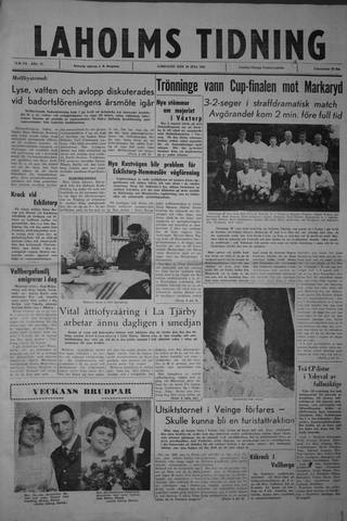 Förstasidan, Lördag 28 juli 1962