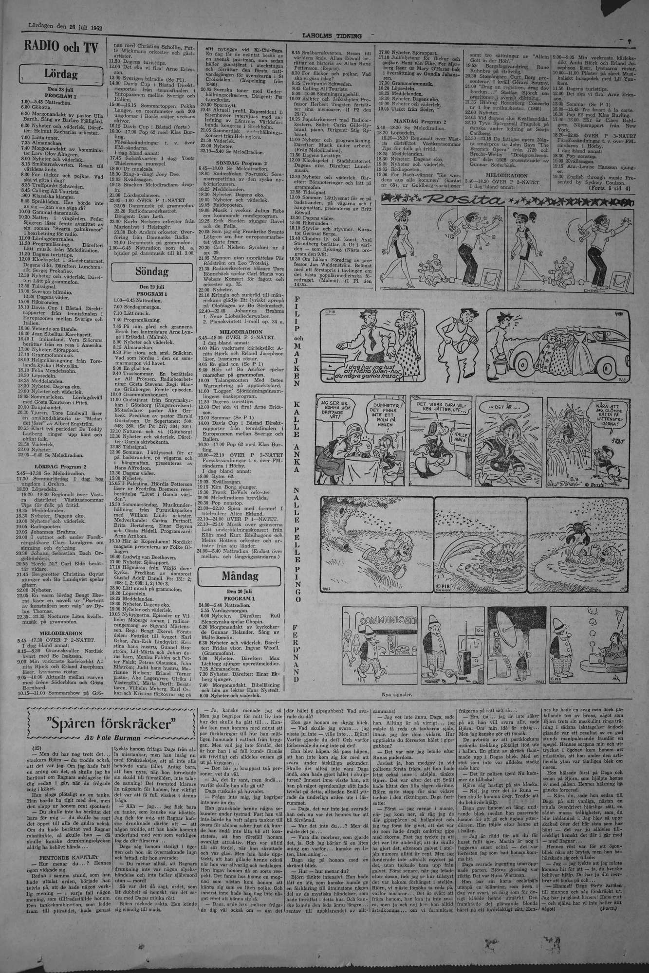 Laholms Tidning Lördag 28 juli 1962, sida 7
