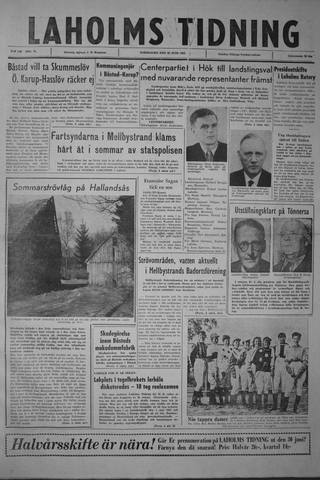 Förstasidan, Torsdag 28 juni 1962