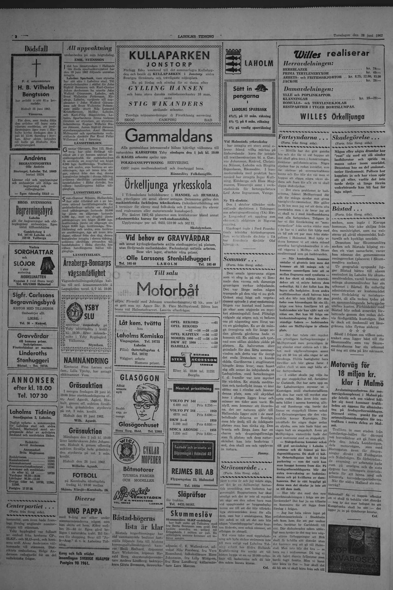 Laholms Tidning Torsdag 28 juni 1962, sida 2