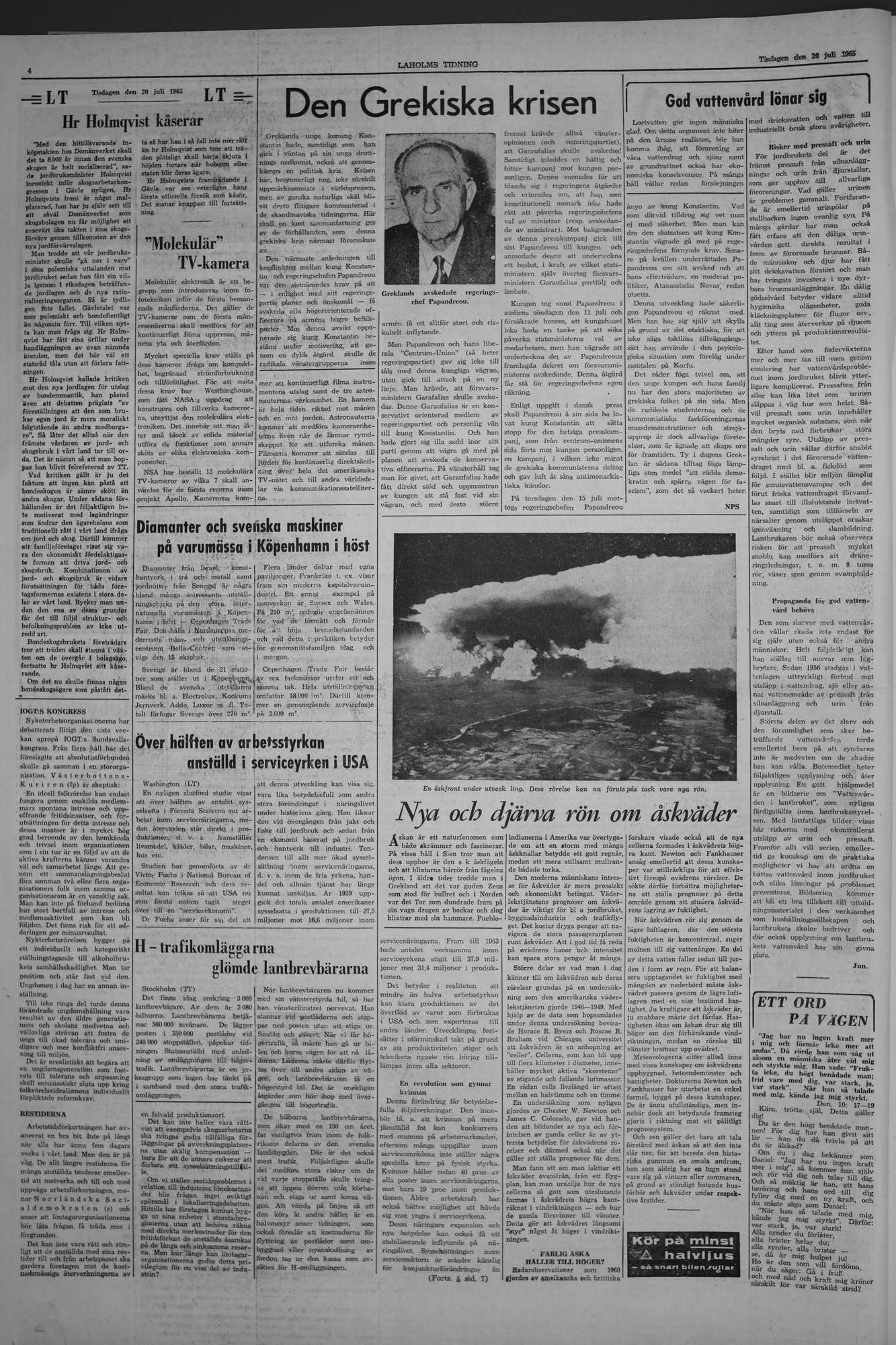 Laholms Tidning Tisdag 20 juli 1965, sida 4