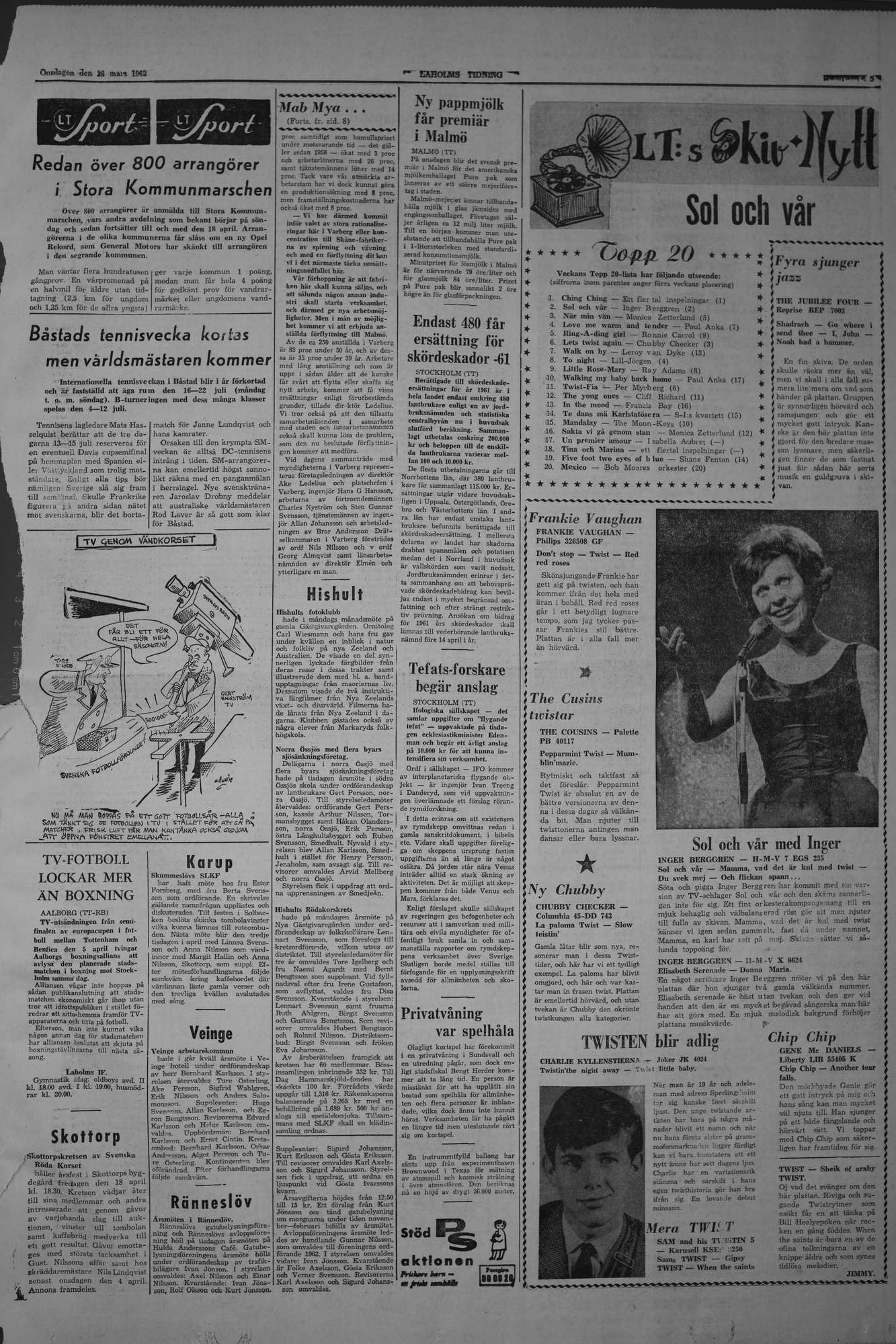 Laholms Tidning Onsdag 28 mars 1962, sida 5