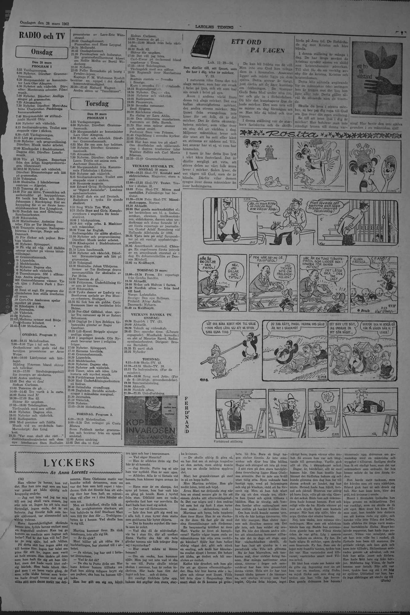 Laholms Tidning Onsdag 28 mars 1962, sida 7
