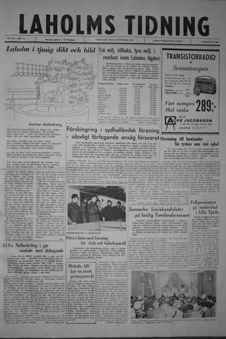 Förstasidan, Onsdag 28 november 1962
