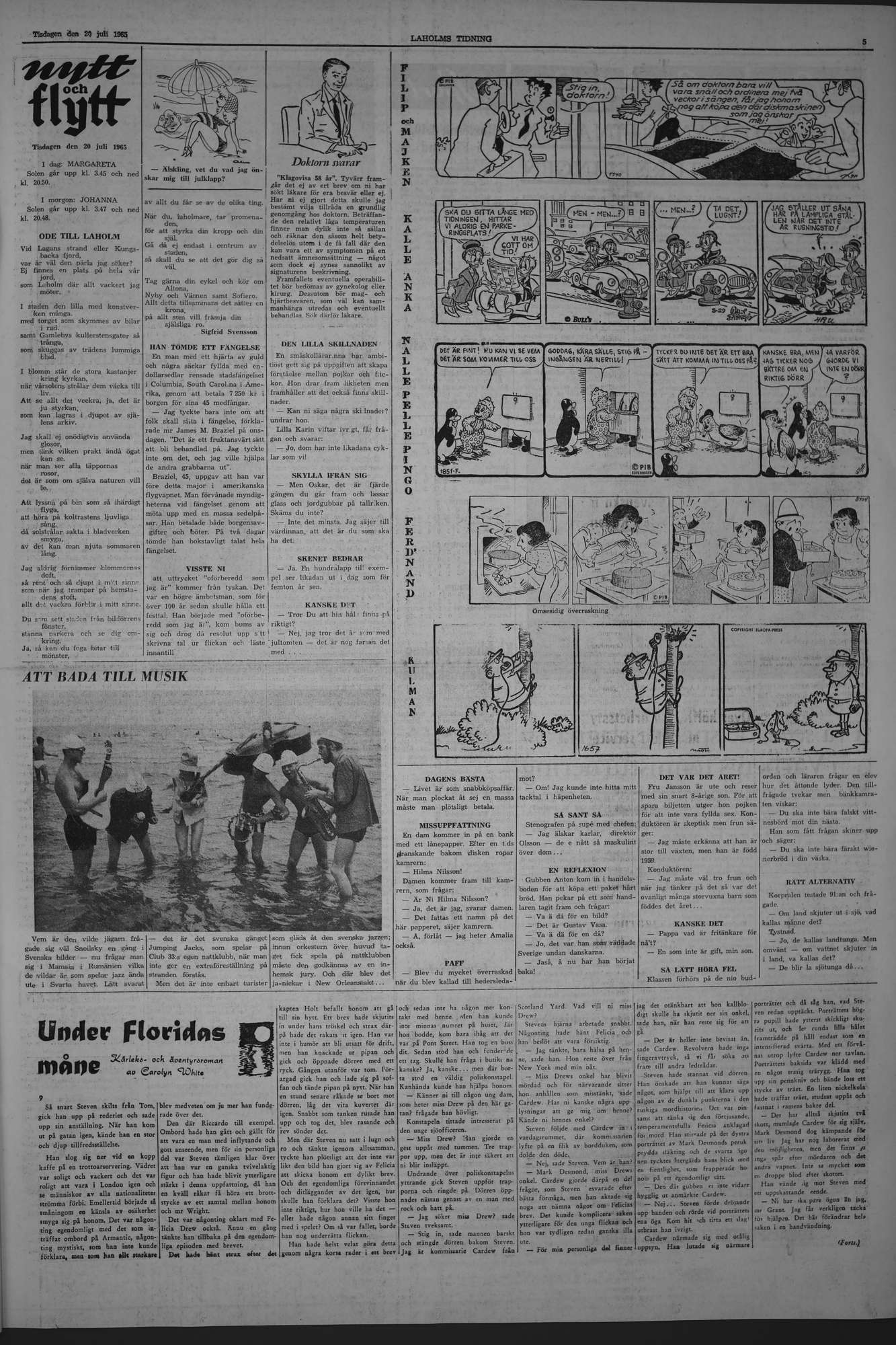 Laholms Tidning Tisdag 20 juli 1965, sida 5