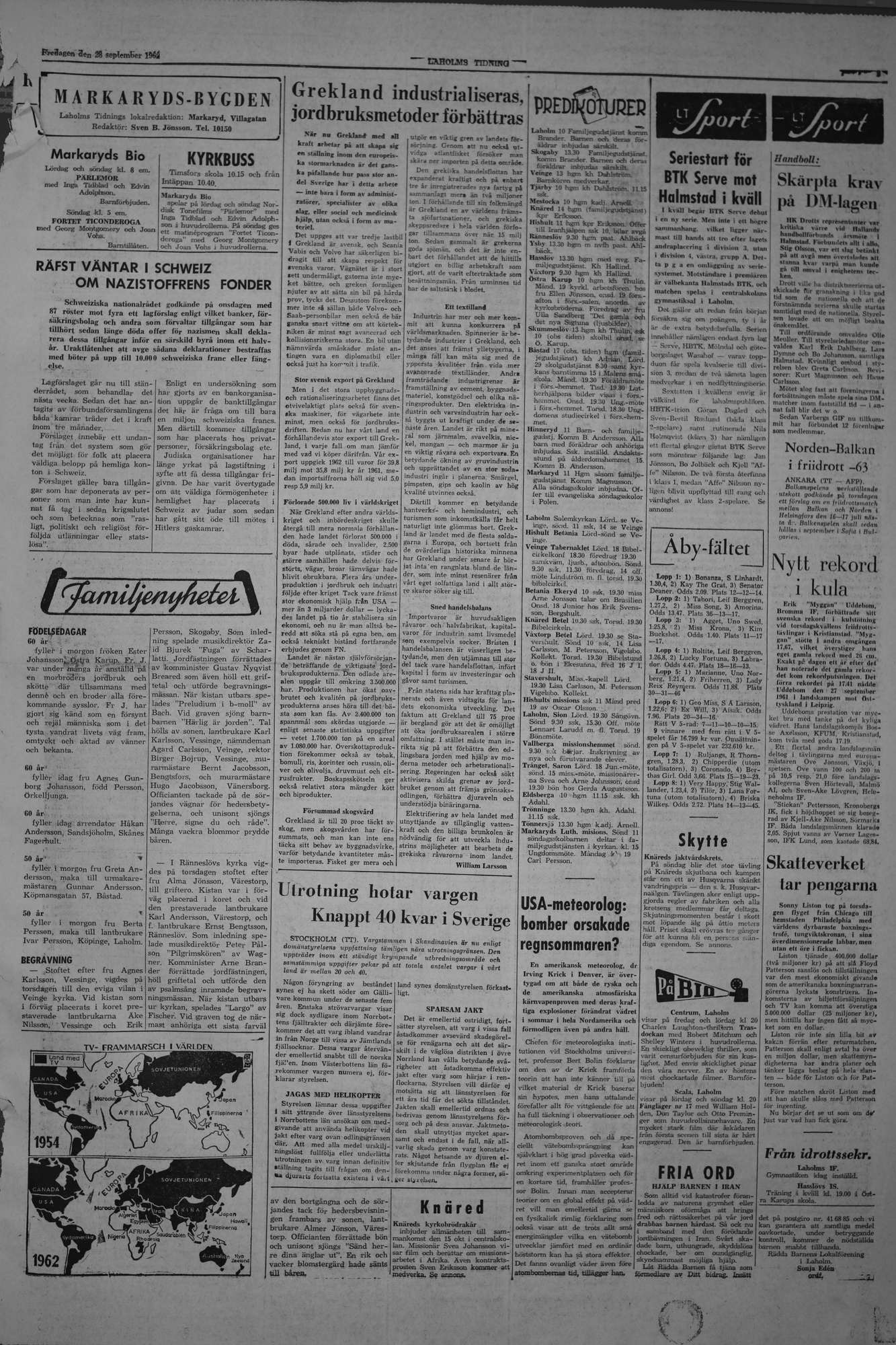 Laholms Tidning Fredag 28 september 1962, sida 5
