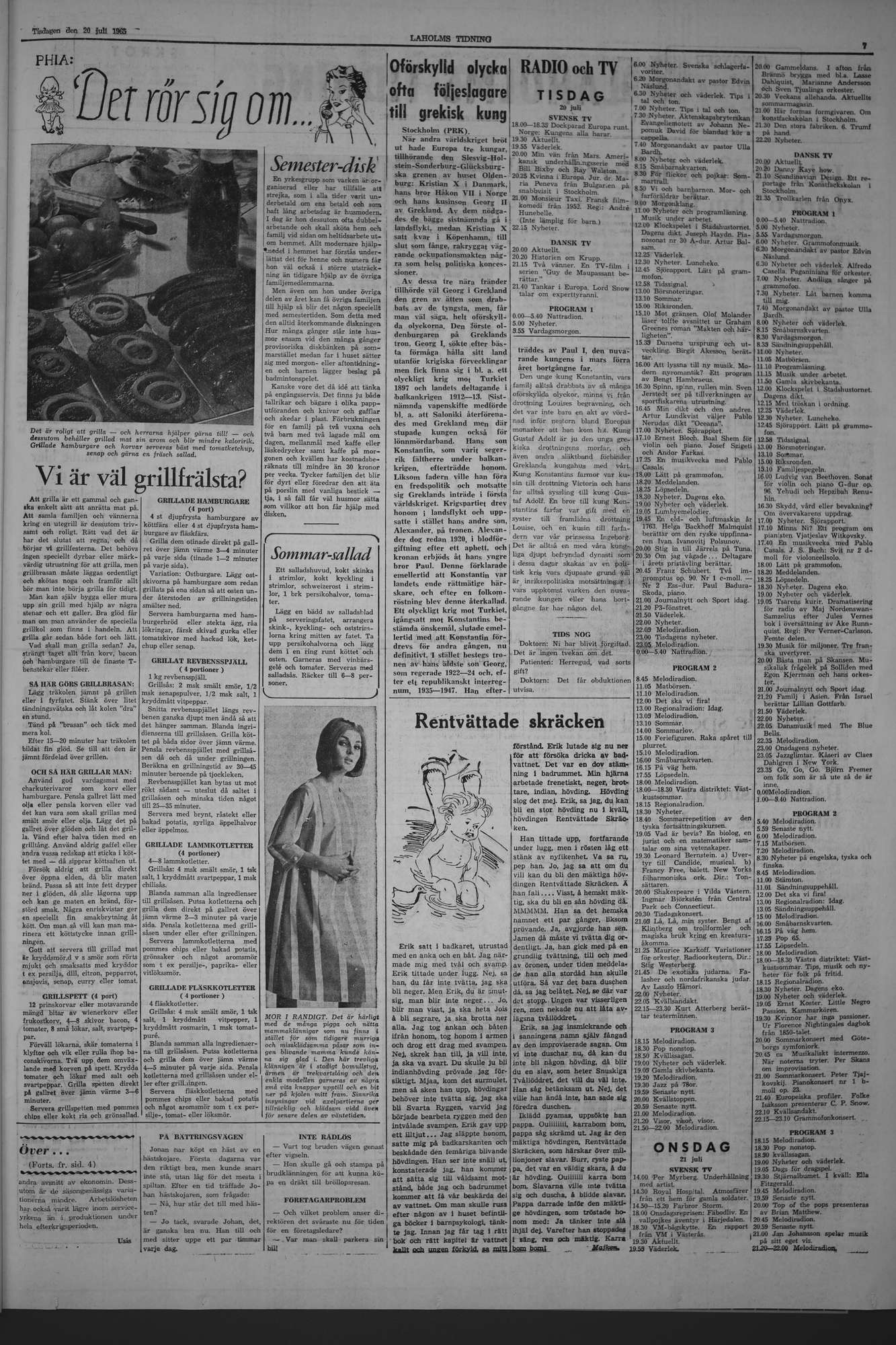 Laholms Tidning Tisdag 20 juli 1965, sida 7