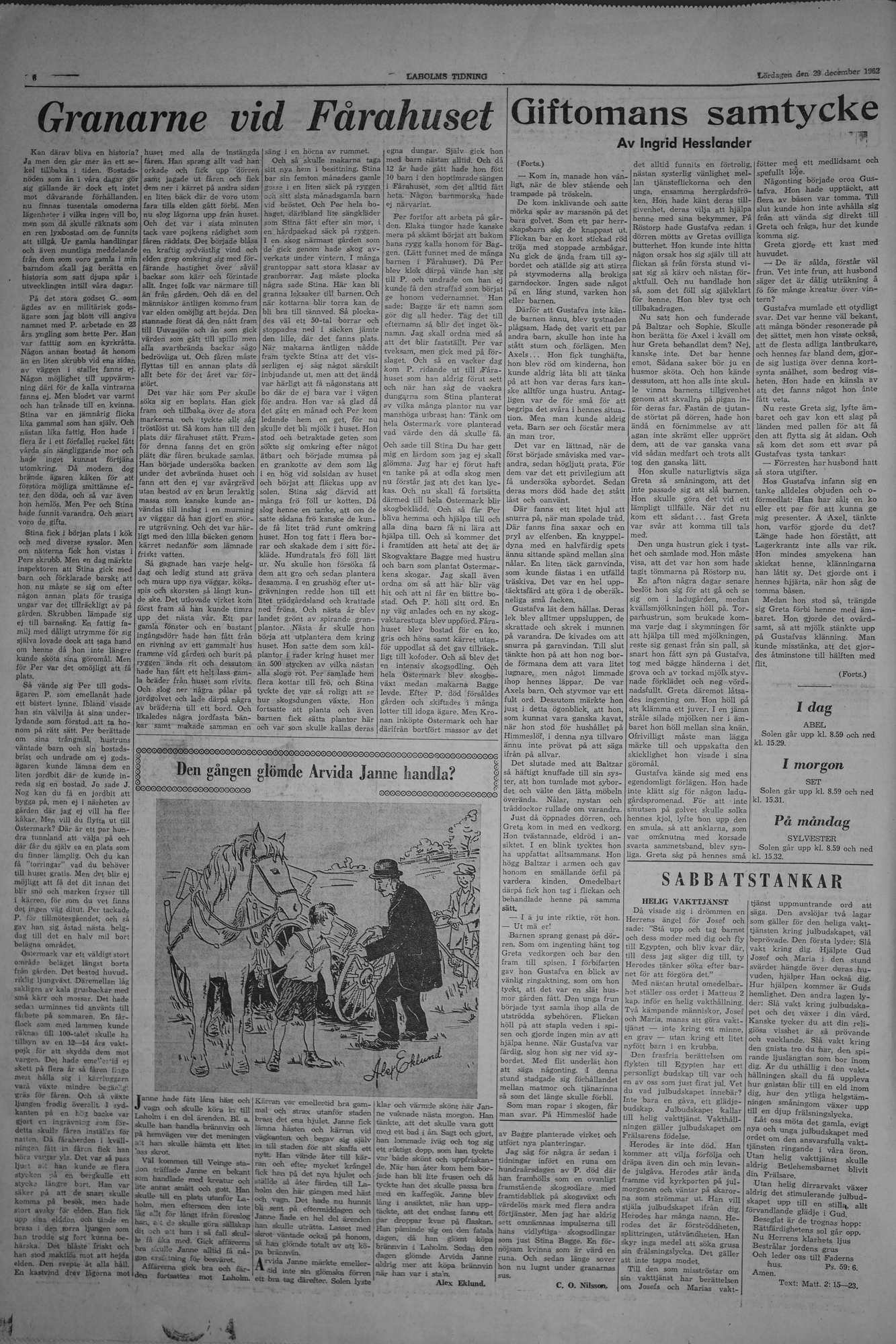 Laholms Tidning Lördag 29 december 1962, sida 6