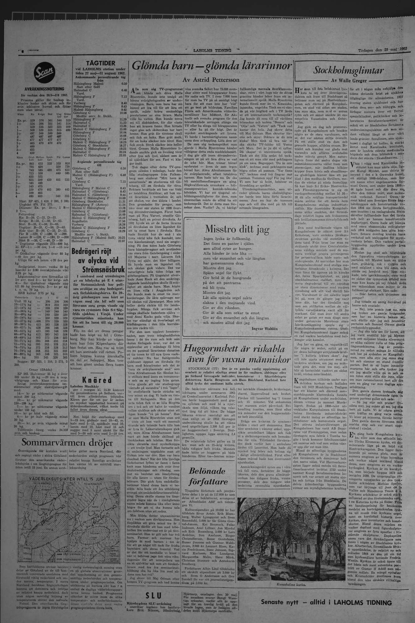 Laholms Tidning Tisdag 29 maj 1962, sida 4