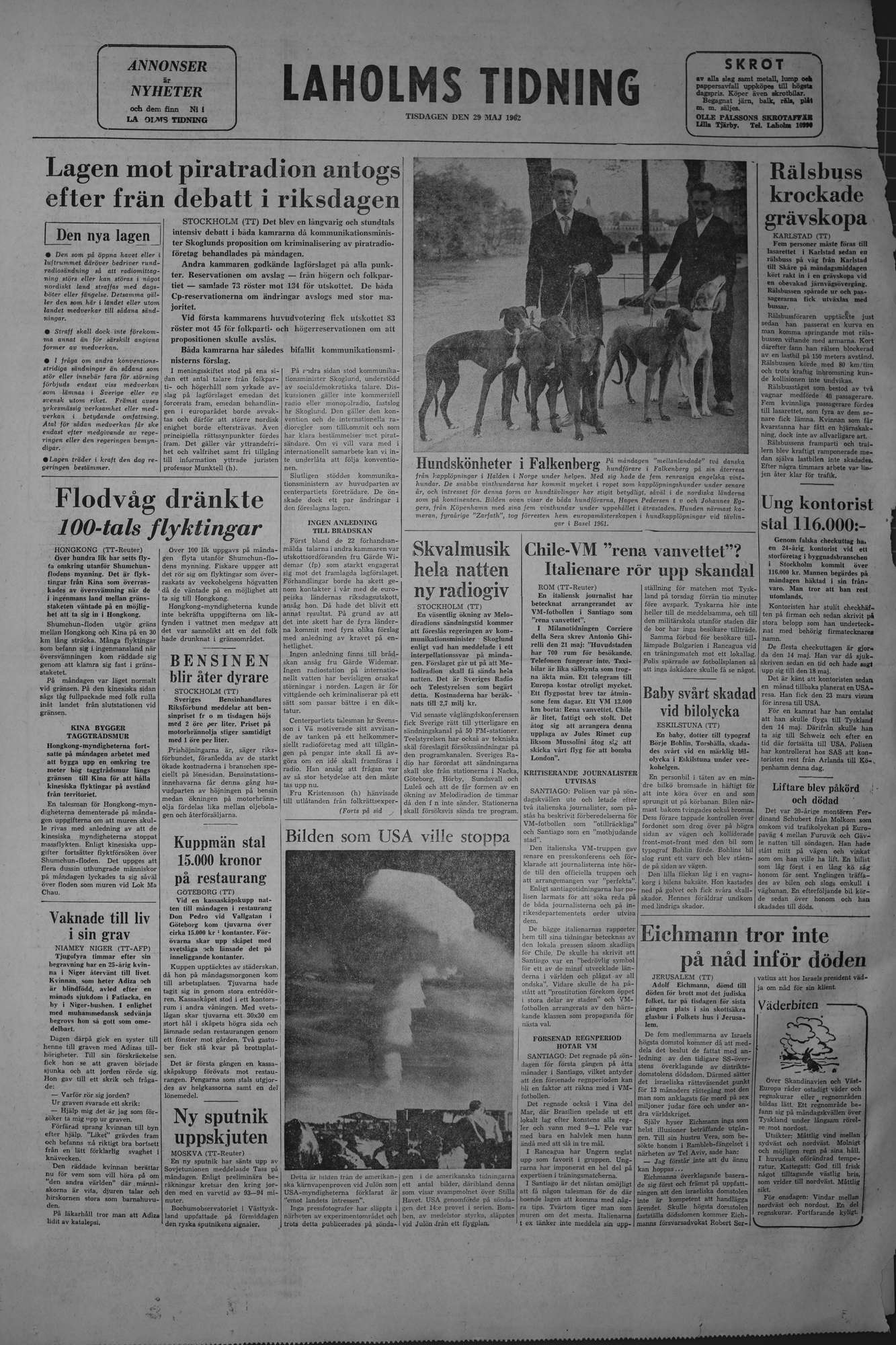 Laholms Tidning Tisdag 29 maj 1962, sida 8