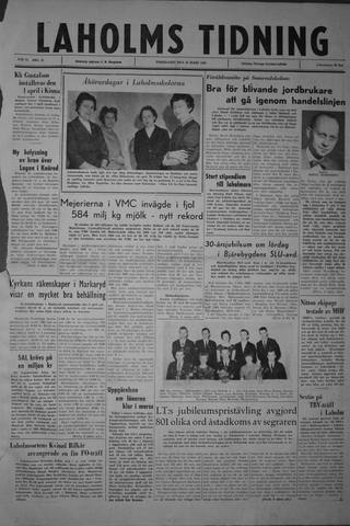 Förstasidan, Torsdag 29 mars 1962