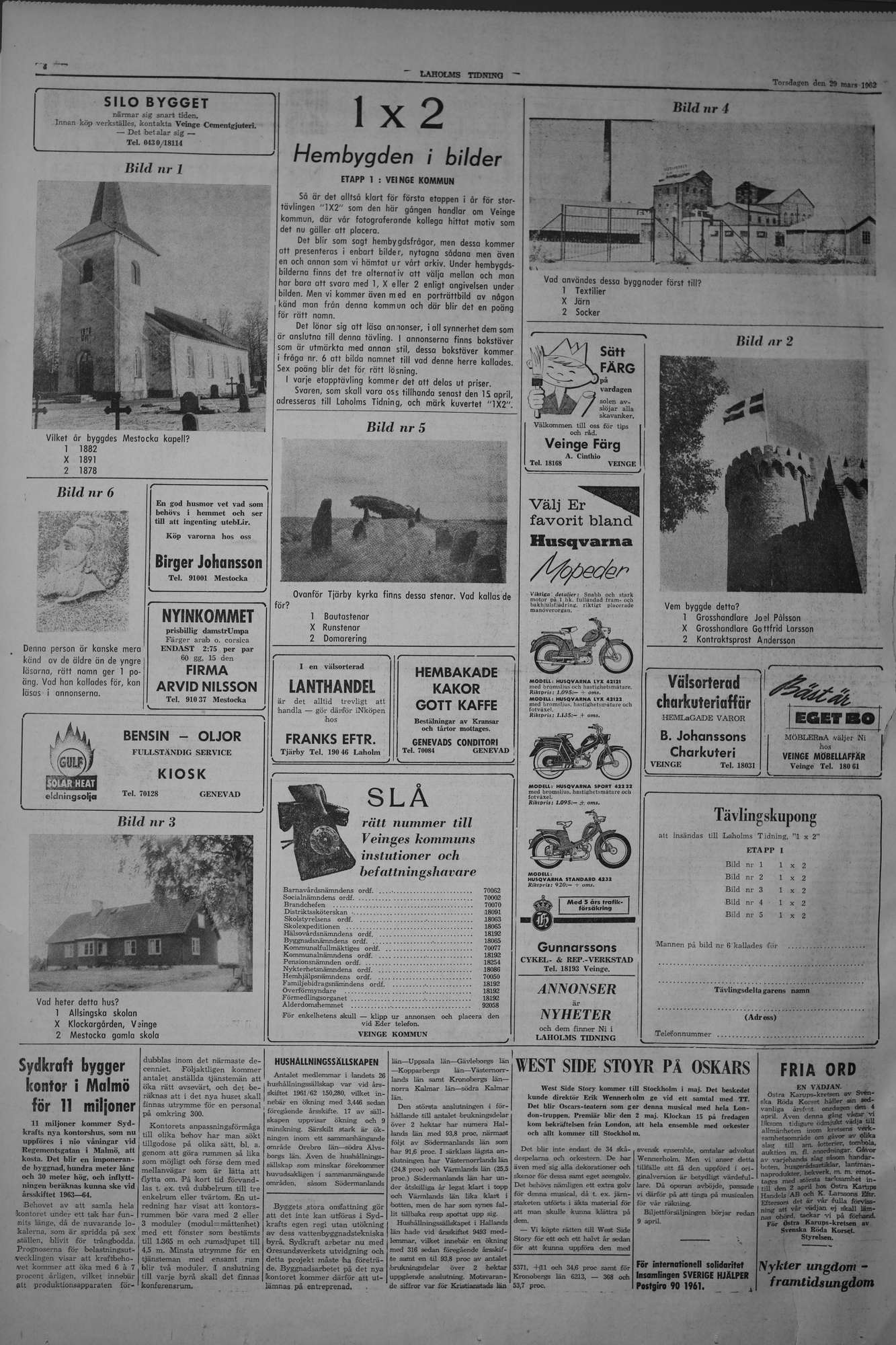 Laholms Tidning Torsdag 29 mars 1962, sida 4