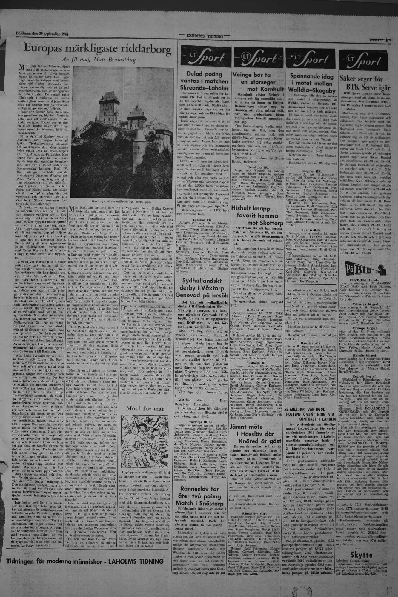 Laholms Tidning Lördag 29 september 1962, sida 5