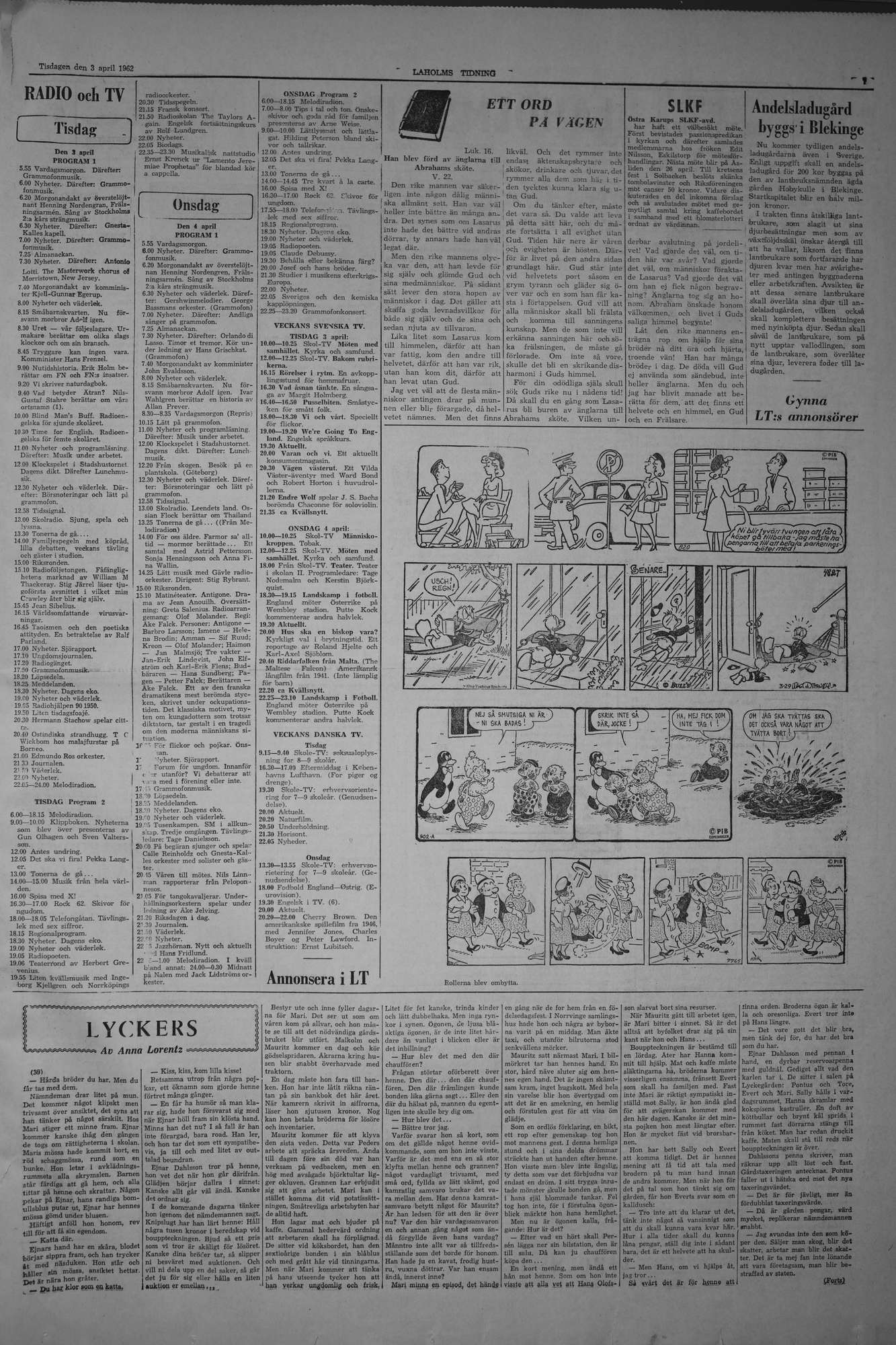 Laholms Tidning Tisdag 3 april 1962, sida 7