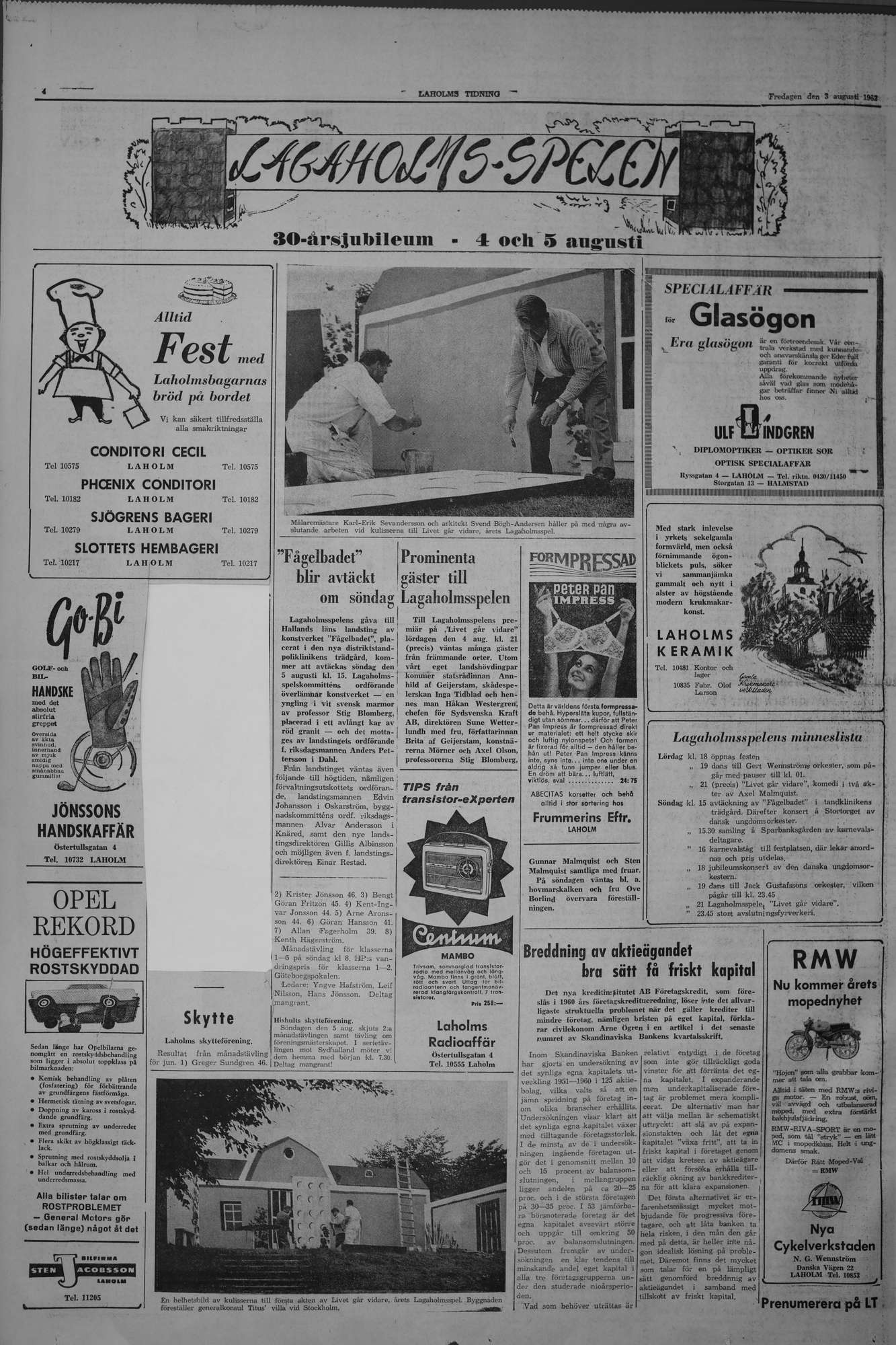 Laholms Tidning Fredag 3 augusti 1962, sida 4