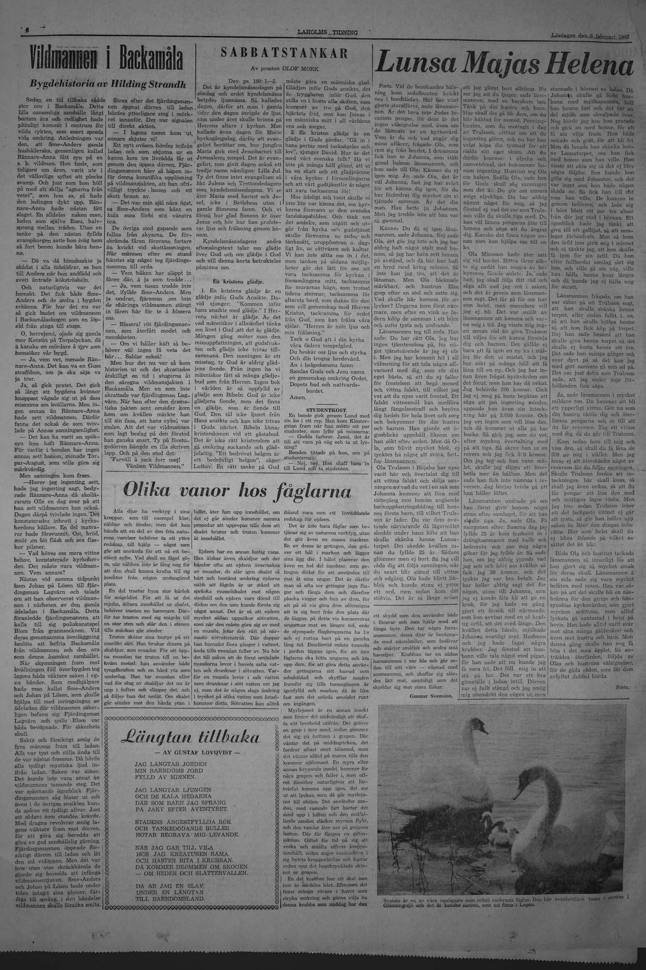 Laholms Tidning Lördag 3 februari 1962, sida 6